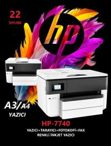 HP-7740 A4-A3 Yazıcı+Tarayıcı+Fotokopi+Faks Renkli İnjeck Yazıcı 22 Sayfa Dakikada HP-7740 A4-A3 Yazıcı+Tarayıcı+Fotokopi+Faks Renkli İnjeck Yazıcı 22 Sayfa Dakikada