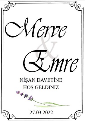 Nişan Davetiye A2 42 X 60 cm Afişi